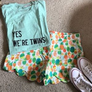 New, never worn “Yes, we’re twins” t-shirt, size small